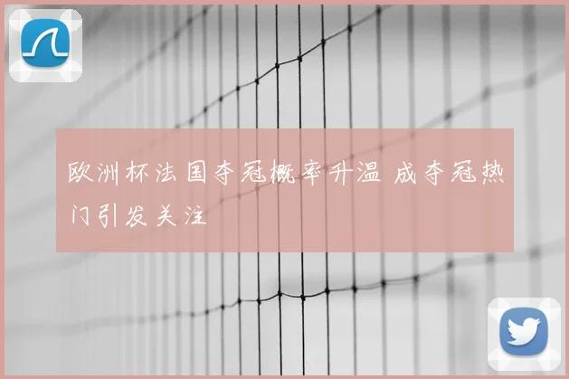 欧洲杯法国夺冠概率升温 成夺冠热门引发关注